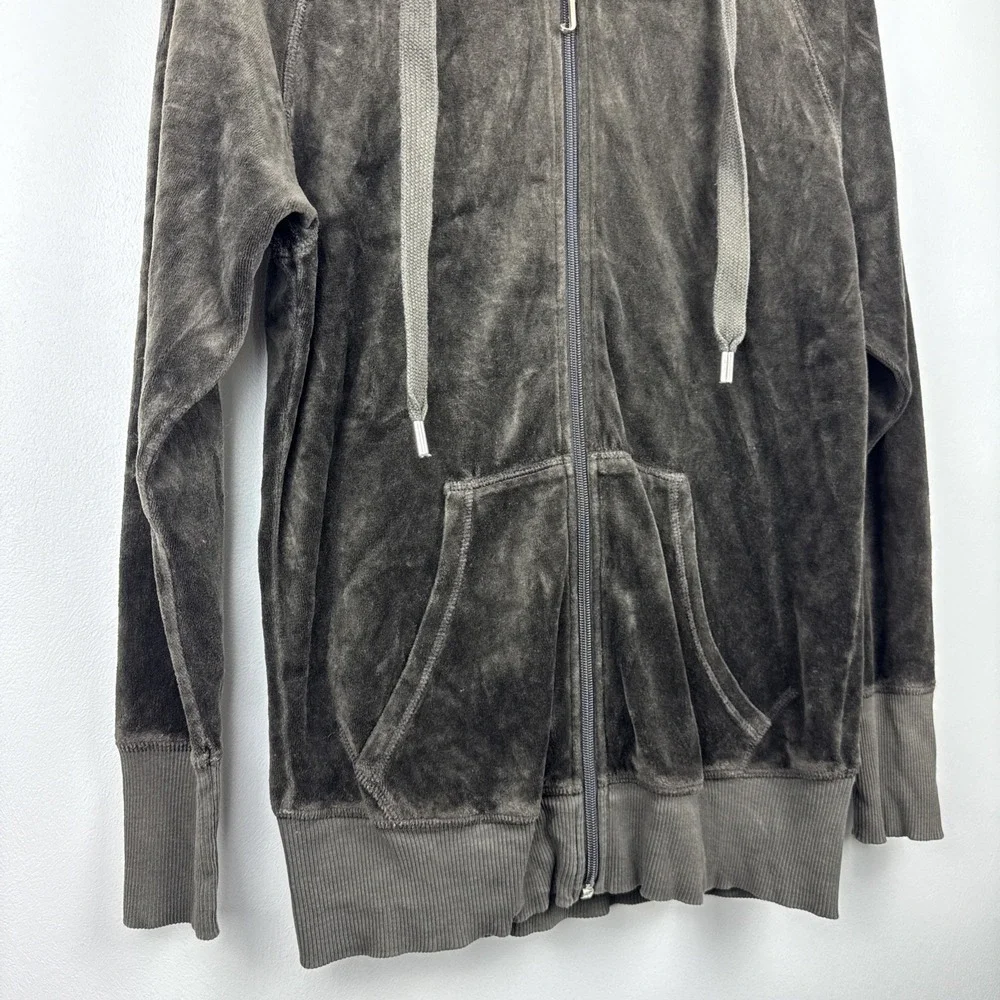 Vintage Juicy Couture Track Jacket Women's Medium Brown Hood Fullzip‎ USA Y2K